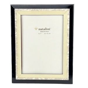 Natalini, Wood  frame 5”x7”. Black/Pearl/Ivory. NWT